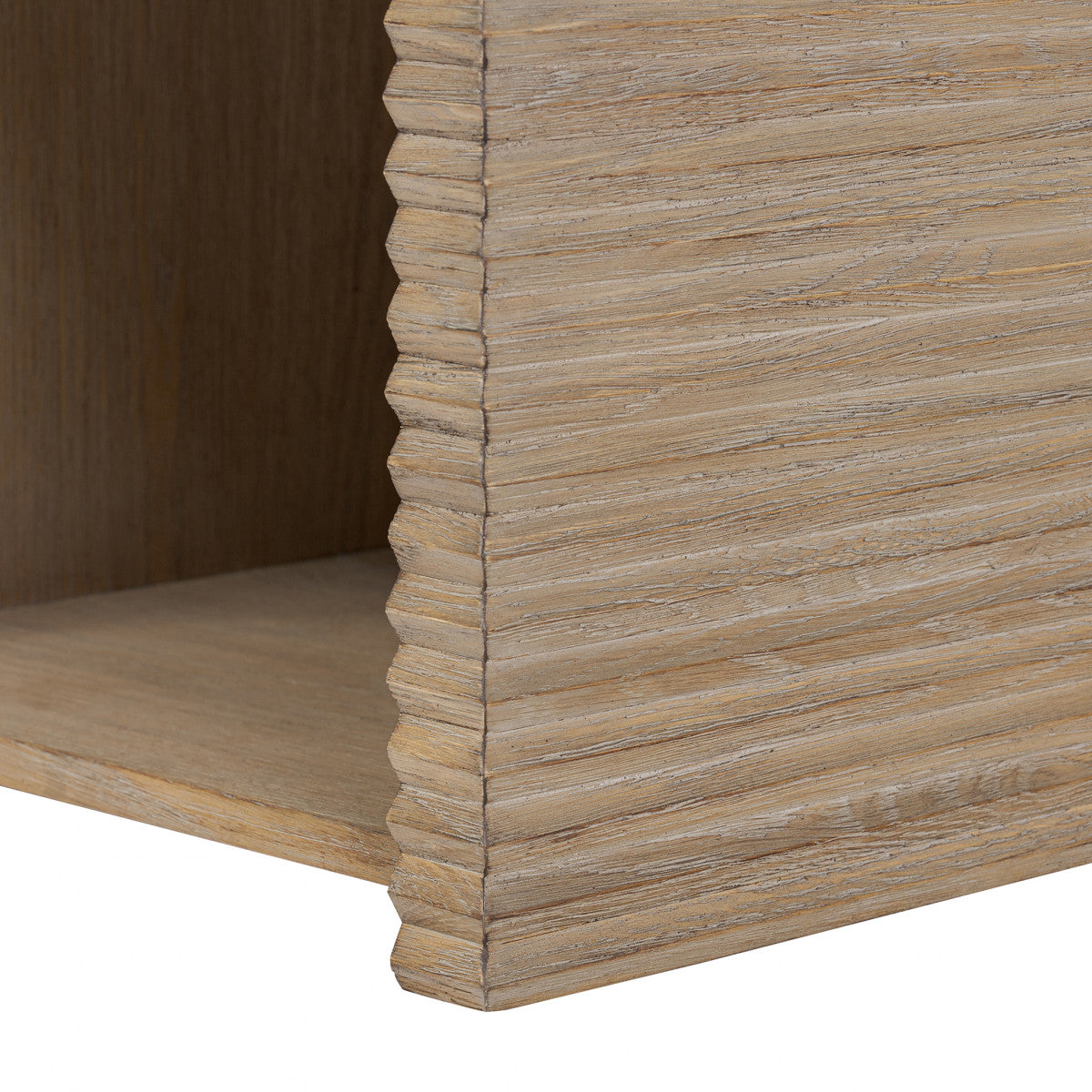 Wickham Bedside Table | One Drawer | Ribbed Oak