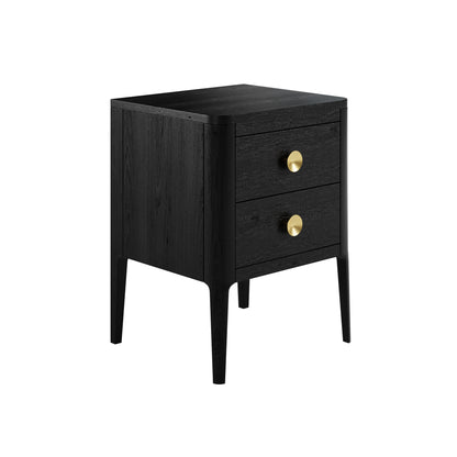 Shop the Abberley Bedside Table, an elegant 2-drawer oak bedside table with visible grain and brass style round handles by D.I. Designs. FREE UK MAINLAND DELIVERY. Shop online now at www.nobleandnook.co.uk