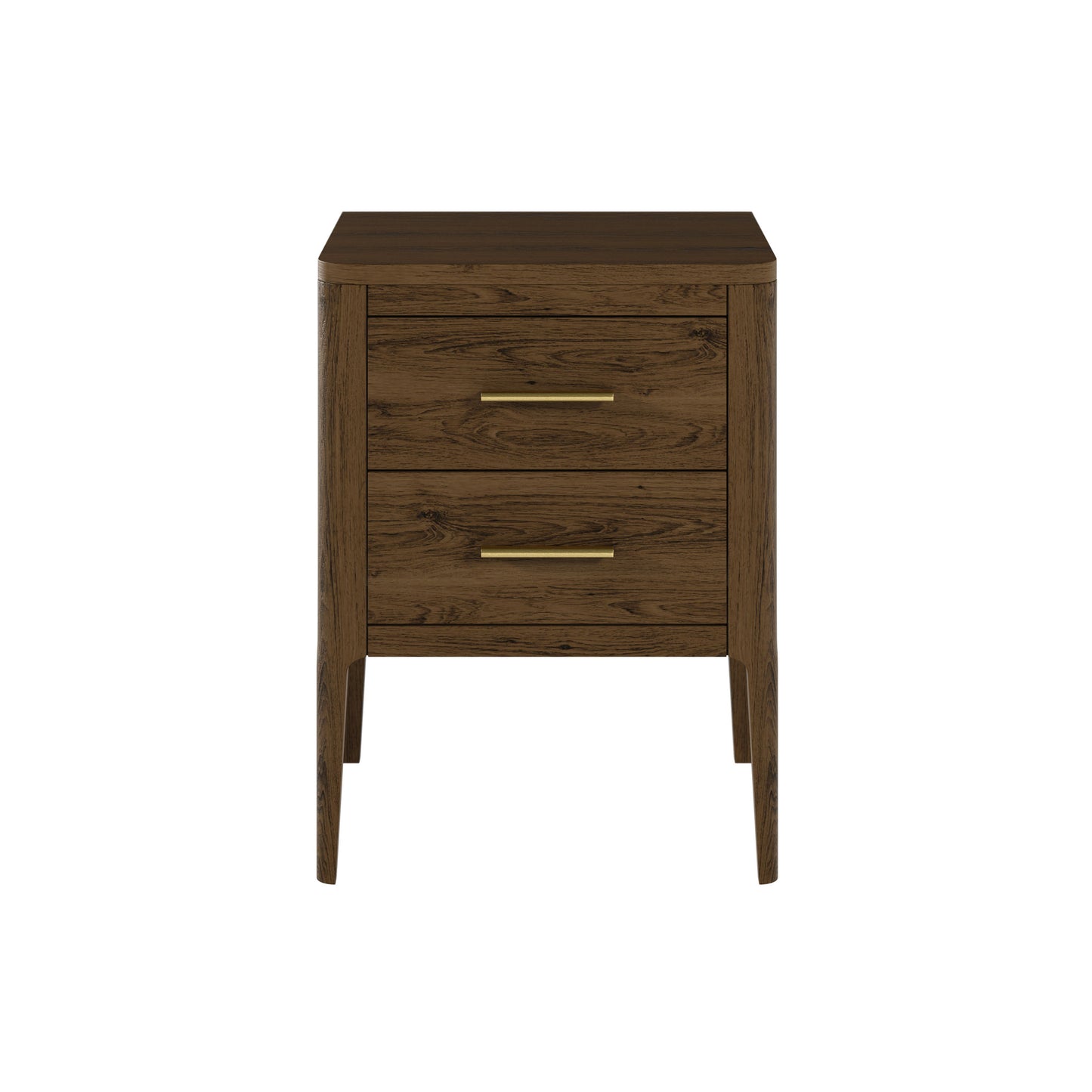 Shop the Abberley Bedside Table 2-drawer in Brown oak, a beside table that blends modern design with practicality. Perfect for any bedroom décor. FREE Mainland Delivery. Shop now at www.nobleandnook.co.uk