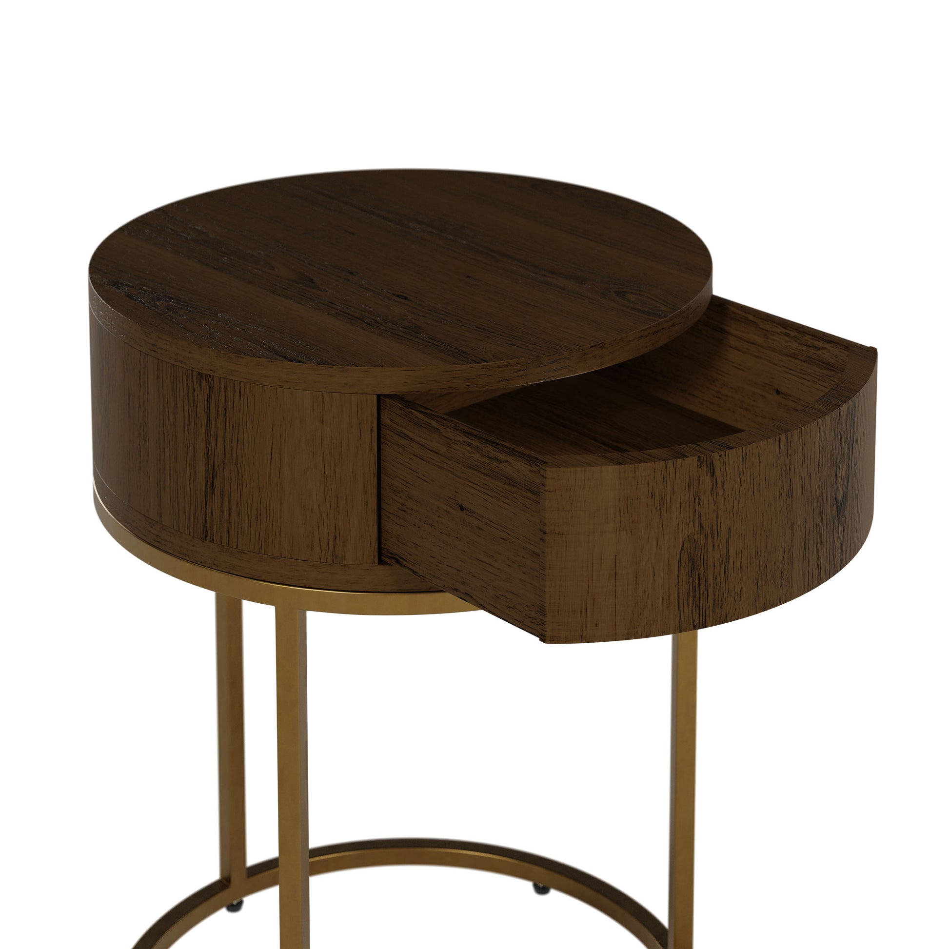Shop the Hampton Round Wooden Bedside Table, a stylish and functional brown oak perfect for small spaces. FREE UK Mainland Delivery. Shop online today at www.nobleandnook.co.uk