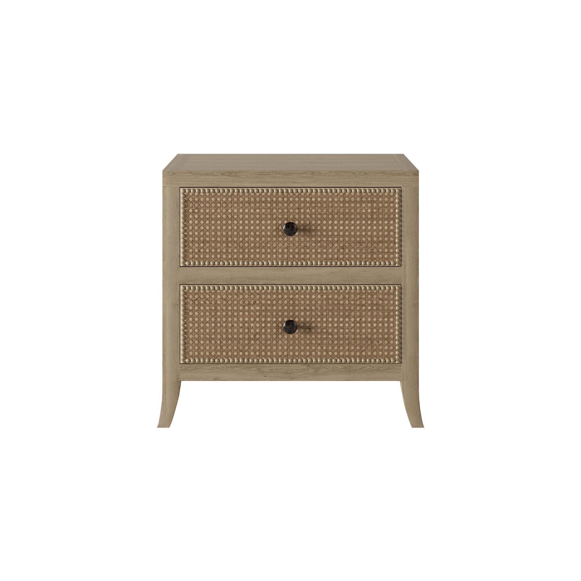 Shop the Witley Bedside Table with two drawers in grey aged oak and stylish rattan latticed front by D.I. Designs. FREE UK Mainland Delivery. Shop online today at www.nobleandnook.co.uk