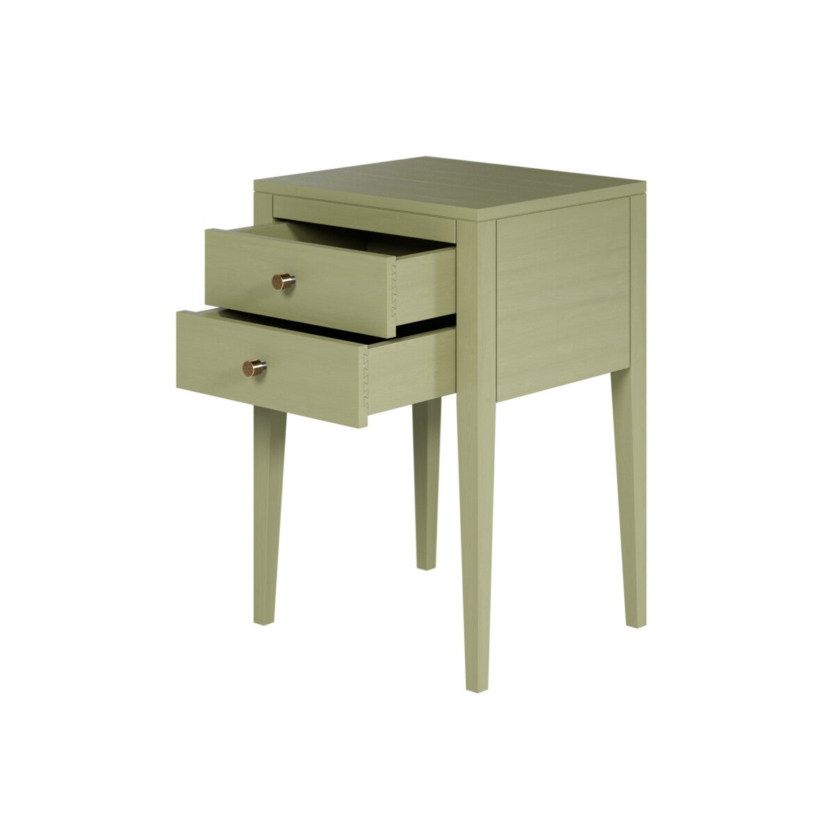 Radford Lichen Two Drawer Bedside Table | Oak Bedside Table
