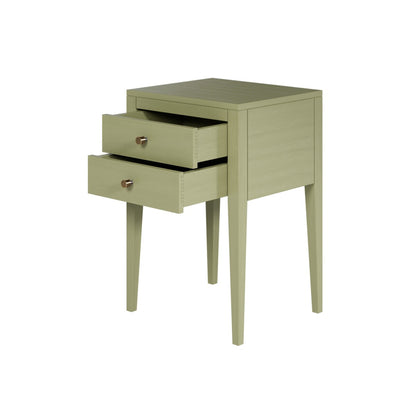 Radford Lichen Two Drawer Bedside Table | Oak Bedside Table