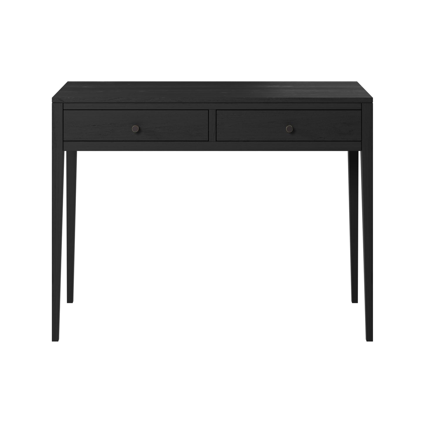 Shop the timeless elegance of the Radford Console Table in Black Oak with visible grain by D.I.Designs. FREE UK Mainland Delivery. Shop online today at www.nobleandnook.co.uk