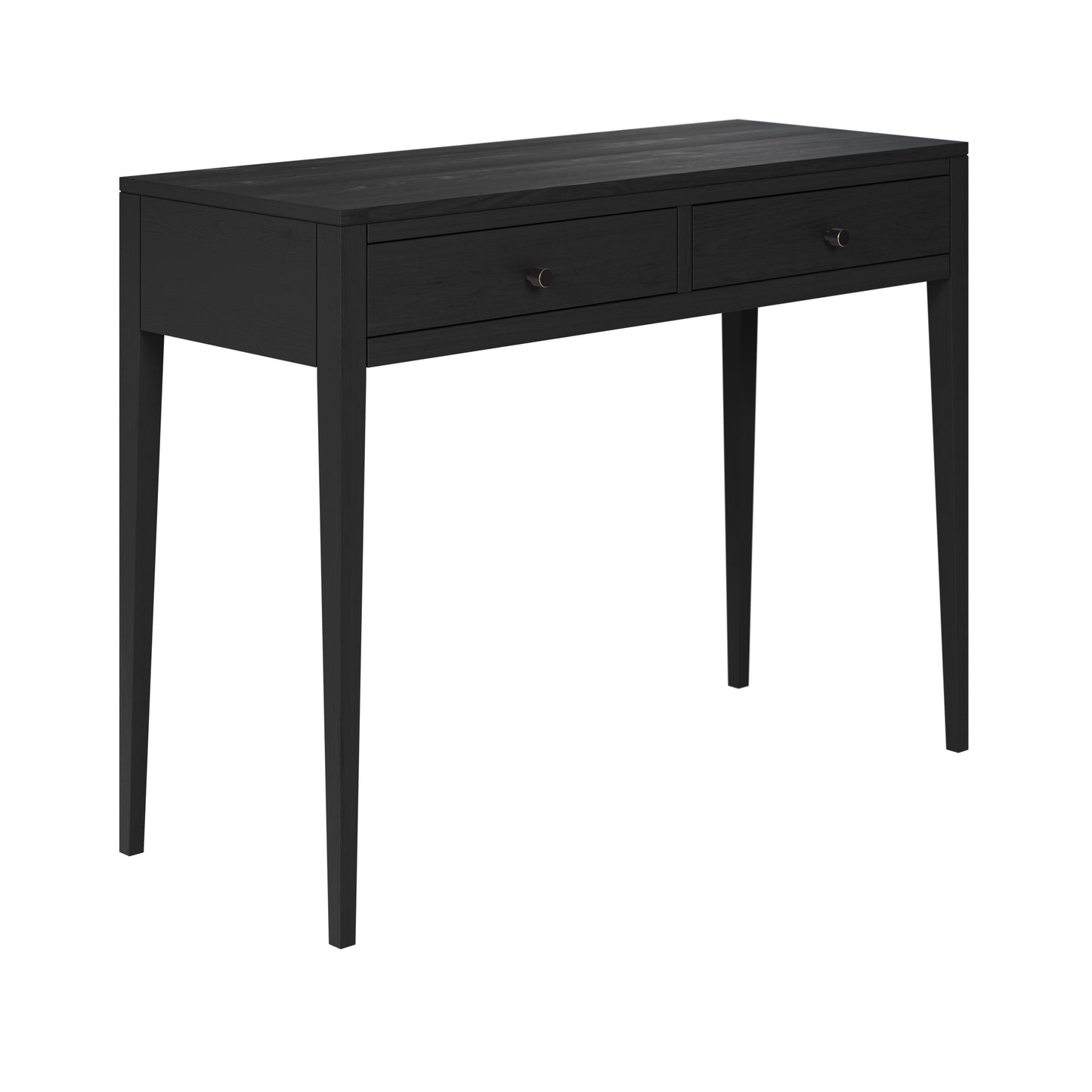 Shop the timeless elegance of the Radford Console Table in Black Oak with visible grain by D.I.Designs. FREE UK Mainland Delivery. Shop online today at www.nobleandnook.co.uk