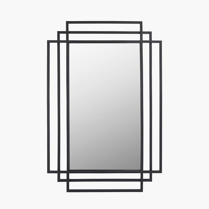 Shop our Black Metal Art Deco Rectangular Wall Mirror, a timeless and elegant addition to your wall. FREE UK MAINLAND DELIVERY. Shop online now at www.nobleandnook.co.uk