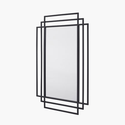 Shop our Black Metal Art Deco Rectangular Wall Mirror, a timeless and elegant addition to your wall. FREE UK MAINLAND DELIVERY. Shop online now at www.nobleandnook.co.uk