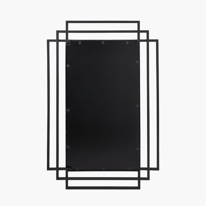 Shop our Black Metal Art Deco Rectangular Wall Mirror, a timeless and elegant addition to your wall. FREE UK MAINLAND DELIVERY. Shop online now at www.nobleandnook.co.uk