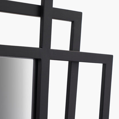 Shop our Black Metal Art Deco Rectangular Wall Mirror, a timeless and elegant addition to your wall. FREE UK MAINLAND DELIVERY. Shop online now at www.nobleandnook.co.uk
