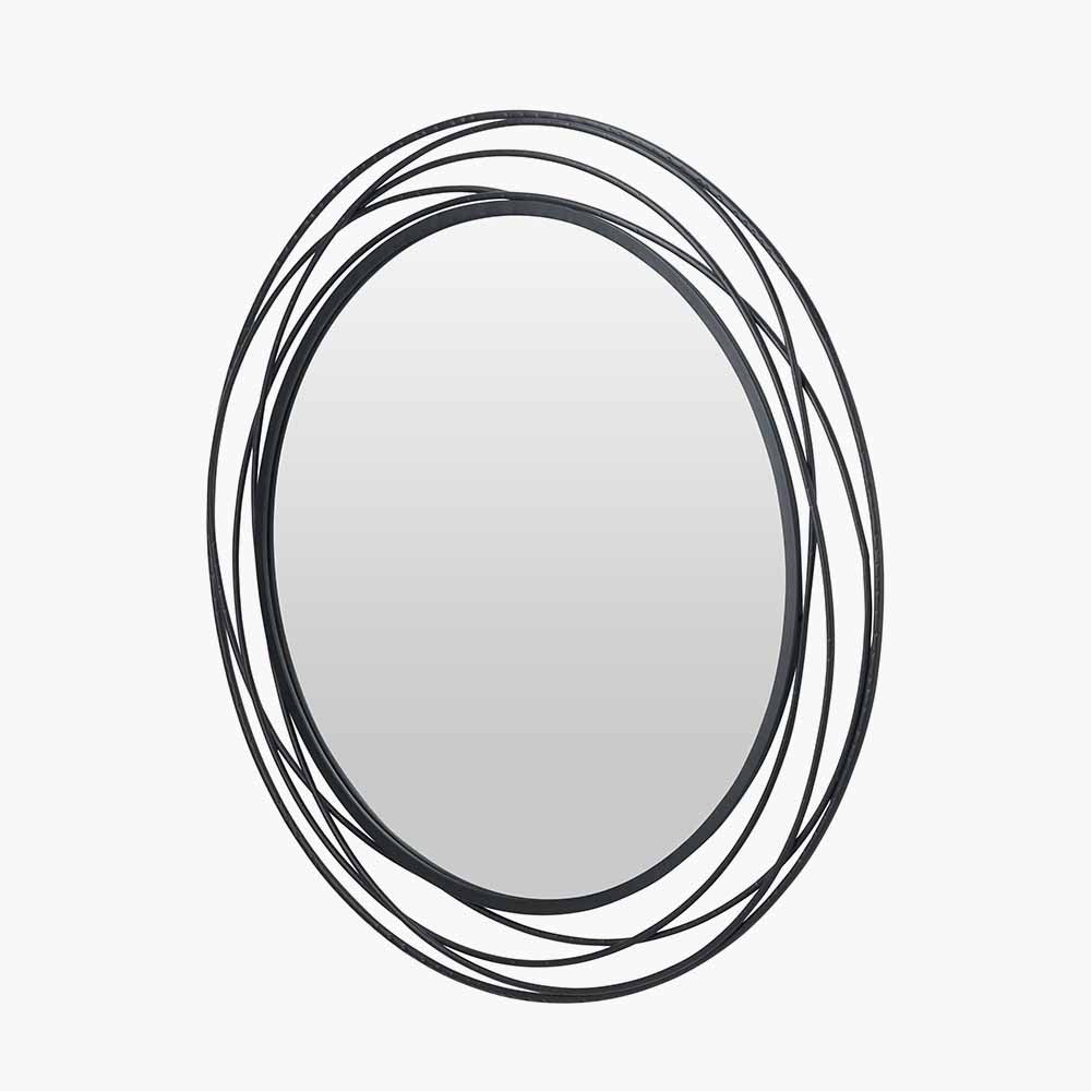 Shop our elegant Antique Black Metal Swirl Round Wall Mirror with intricate metal designs. Shop online now at www.nobleandnook.co.uk