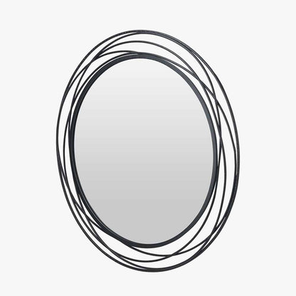 Shop our elegant Antique Black Metal Swirl Round Wall Mirror with intricate metal designs. Shop online now at www.nobleandnook.co.uk