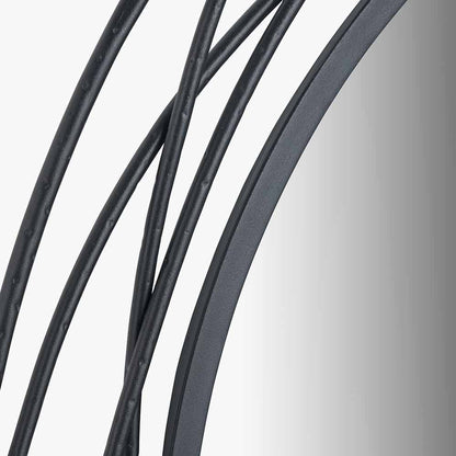 Shop our elegant Antique Black Metal Swirl Round Wall Mirror with intricate metal designs. Shop online now at www.nobleandnook.co.uk