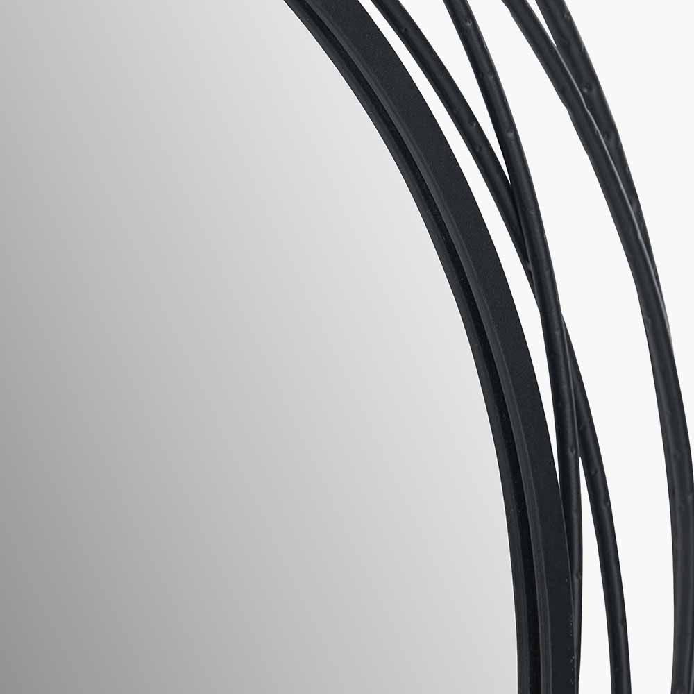 Shop our elegant Antique Black Metal Swirl Round Wall Mirror with intricate metal designs. Shop online now at www.nobleandnook.co.uk
