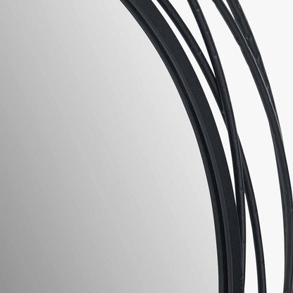 Shop our elegant Antique Black Metal Swirl Round Wall Mirror with intricate metal designs. Shop online now at www.nobleandnook.co.uk