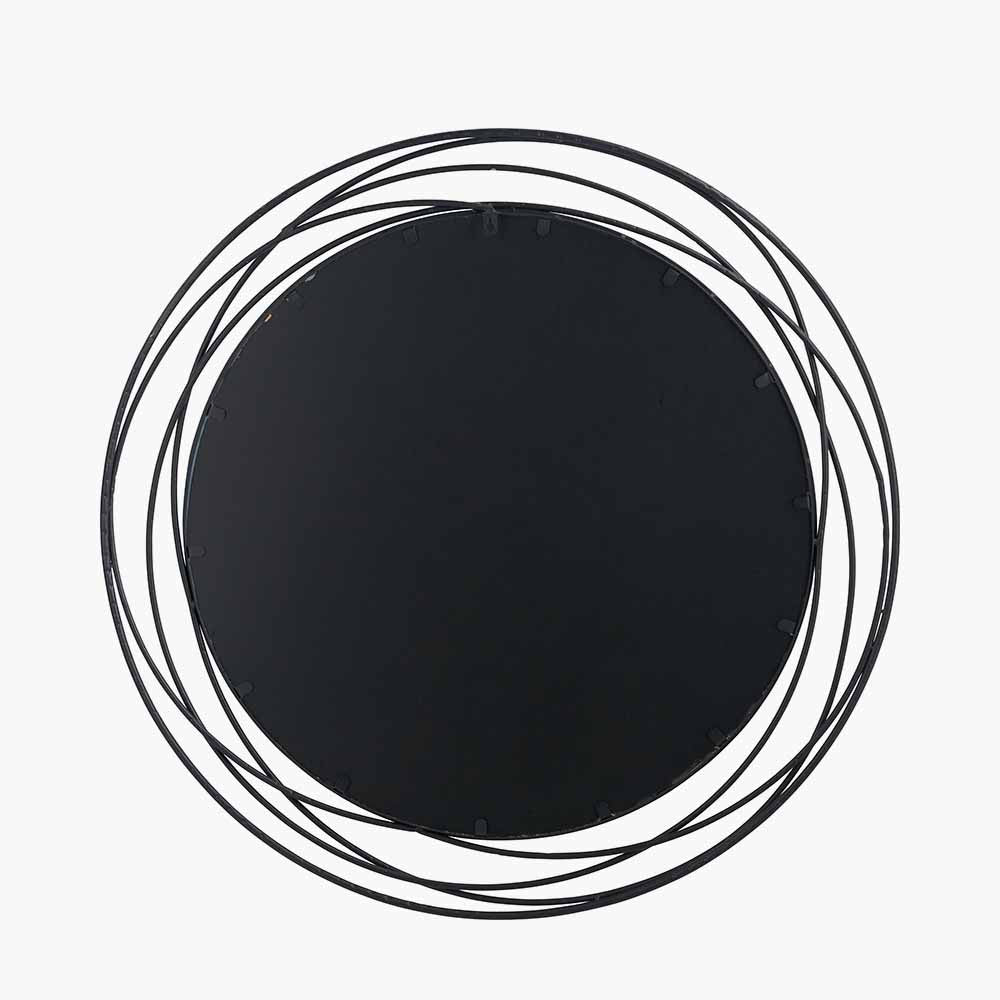 Shop our elegant Antique Black Metal Swirl Round Wall Mirror with intricate metal designs. Shop online now at www.nobleandnook.co.uk