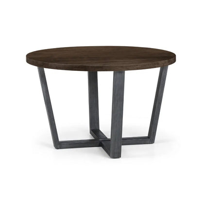 Brooklyn Round Dining Table in Solid Oak with Metal Legs