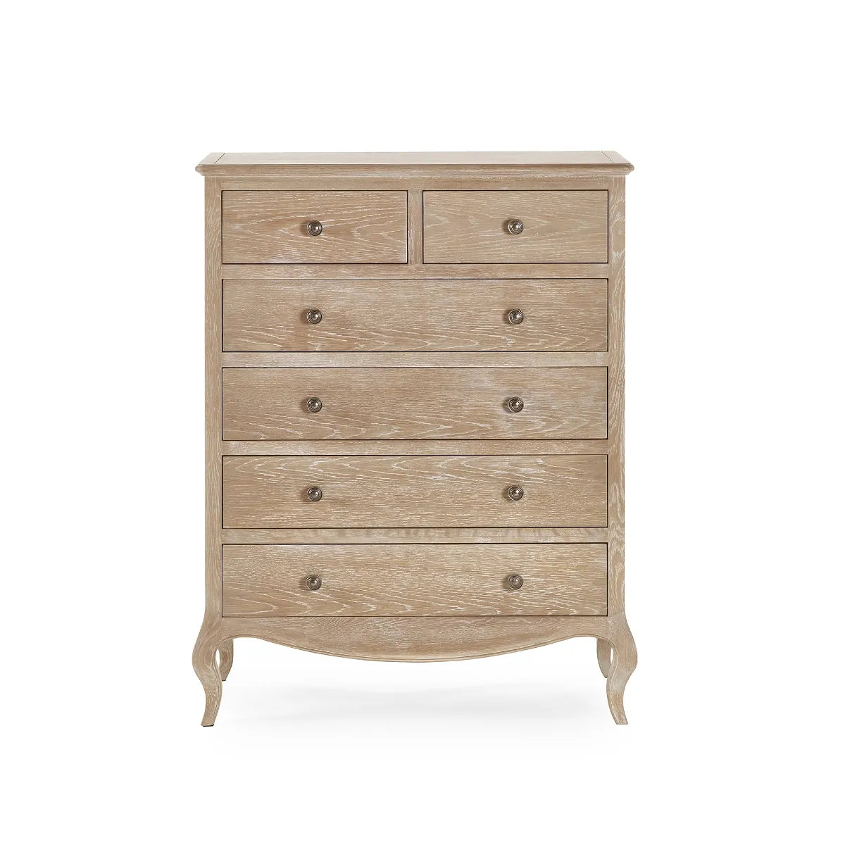 Shop the Camille 4+2 Oak French-inspired Drawer Chest, a perfect fusion of French-inspired sophistication by Julian Bowen. FREE UK MAINLAND DELIVERY. Shop online now at www.nobleandnook.co.uk