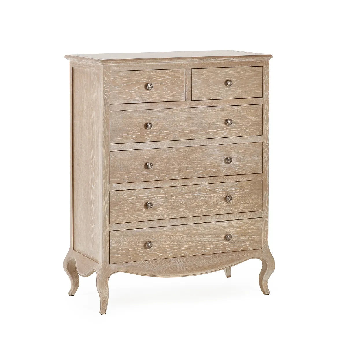 Shop the Camille 4+2 Oak French-inspired Drawer Chest, a perfect fusion of French-inspired sophistication by Julian Bowen. FREE UK MAINLAND DELIVERY. Shop online now at www.nobleandnook.co.uk