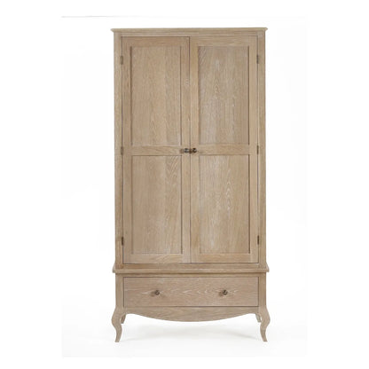 Shop the Camille Oak Limed Double Wardrobe, a timeless French-inspired design with elegant curves and intricate detailing. FREE UK MAINLAND DELIVERY. Shop online now at www.nobleandnook.co.uk
