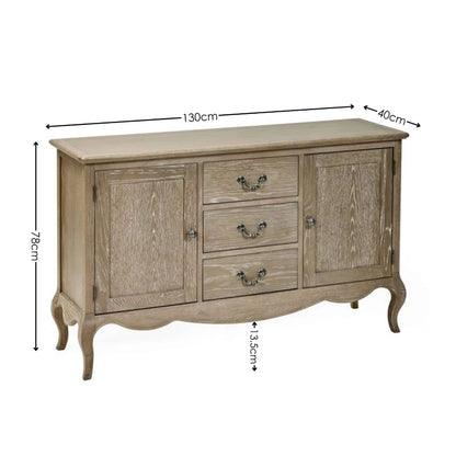 Camille French Style 2 Door 3 Drawer Sideboard
