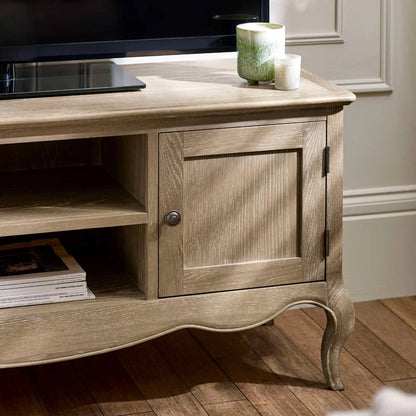 Camille French Style TV Unit | Limed Oak