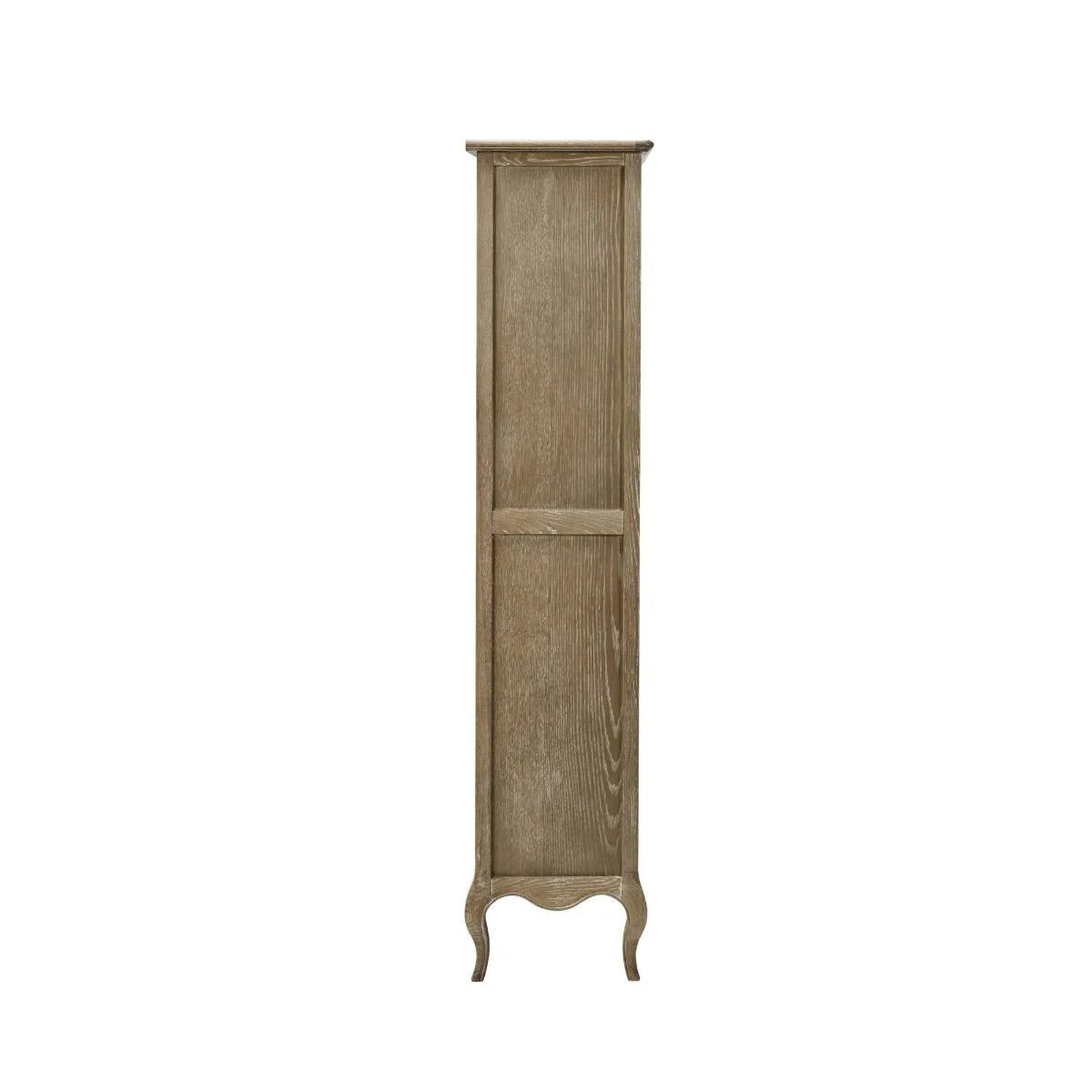 Camille French Style Tall Bookcase with Drawers | Lime Washed Oak