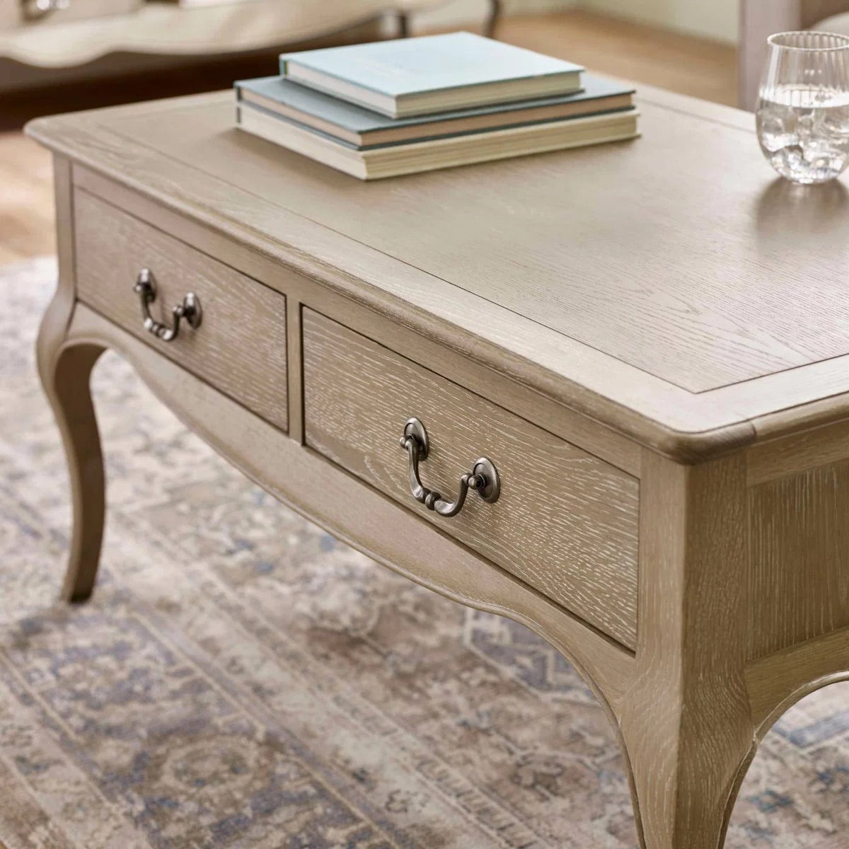 Camille French Style Rectangular Coffee Table