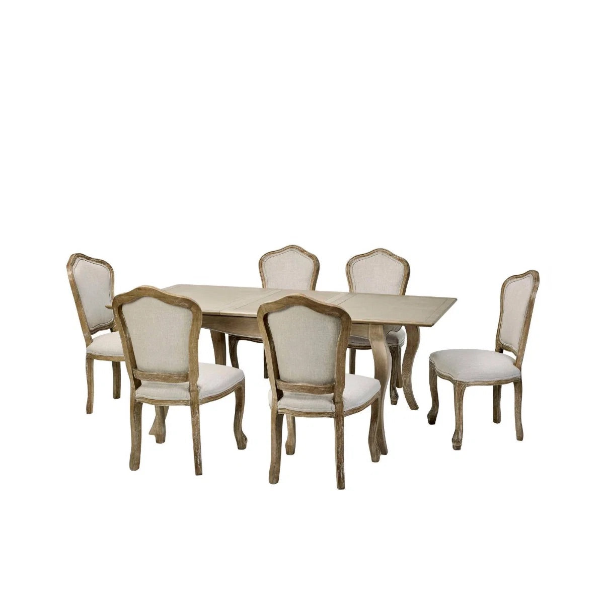 Camille French Style 4–6 Seater Extending Dining Table | Limed Oak