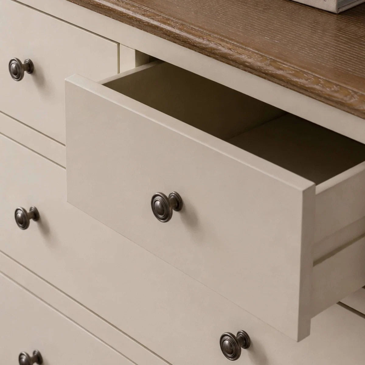 Camille 4+2 Chest of Drawers | Ivory & Limed Oak