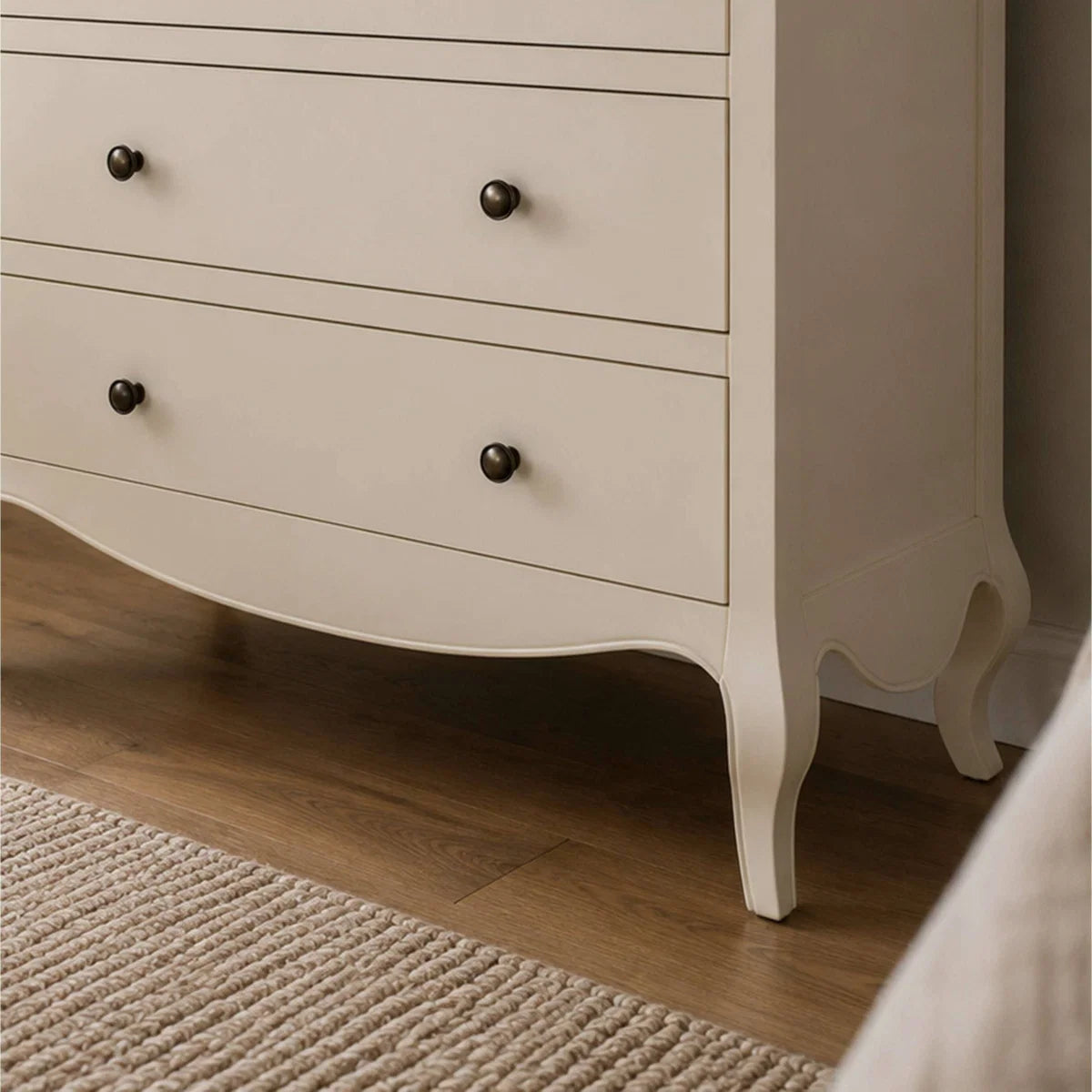 Camille 4+2 Chest of Drawers | Ivory & Limed Oak