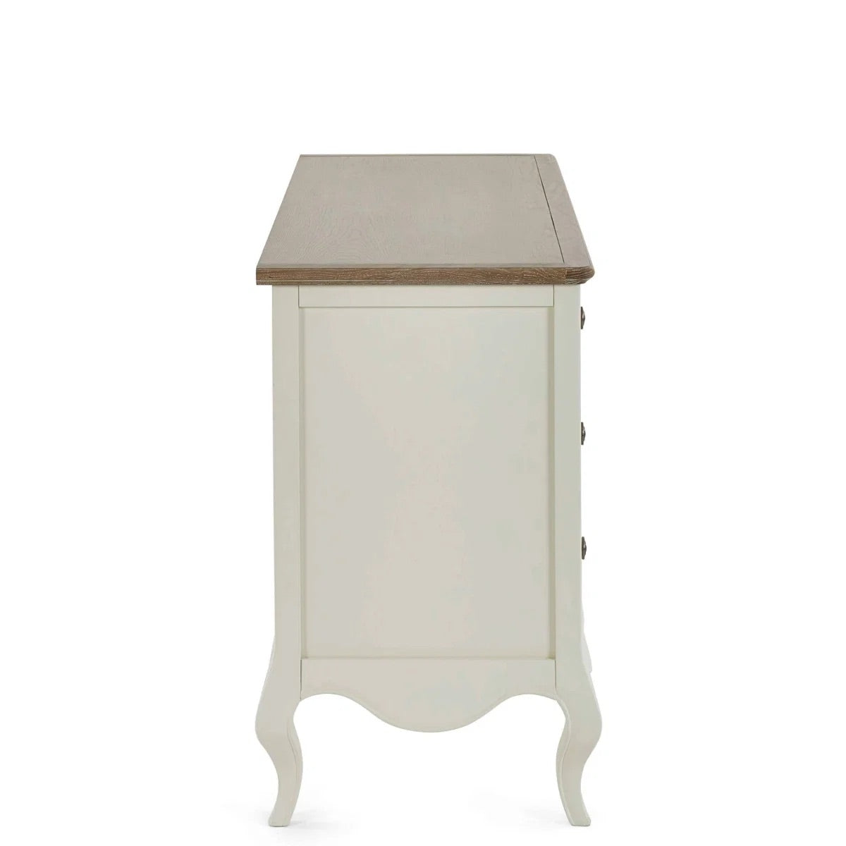 Camille 6 Drawer Wide Chest | Ivory & Limed Oak