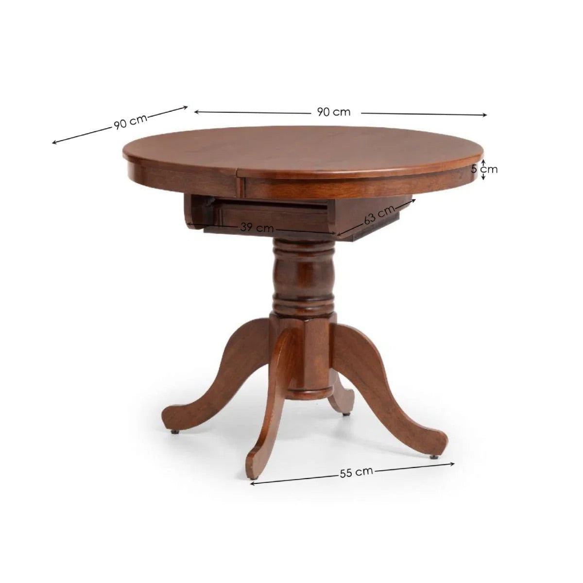 Canterbury Round to Oval Extending Dining Table