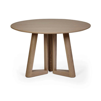 Caravelle 4 Seater Round Dining Table | Smokey Oak