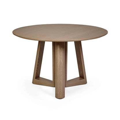 Caravelle 4 Seater Round Dining Table | Smokey Oak