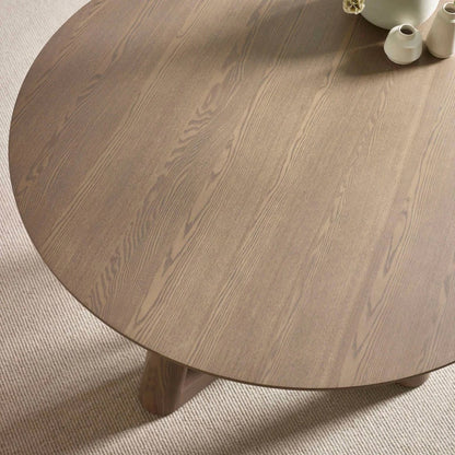 Caravelle 4 Seater Round Dining Table | Smokey Oak