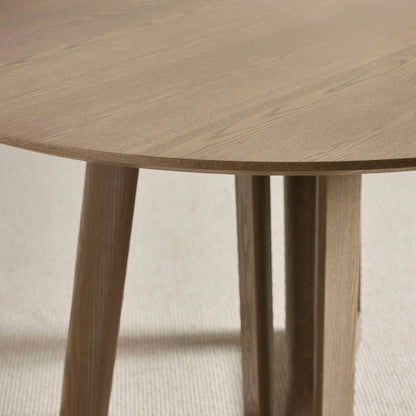 Caravelle 4 Seater Round Dining Table | Smokey Oak
