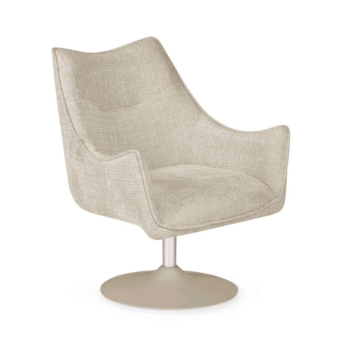 Caspian Upholstered Swivel Lounge Chair | Chenille
