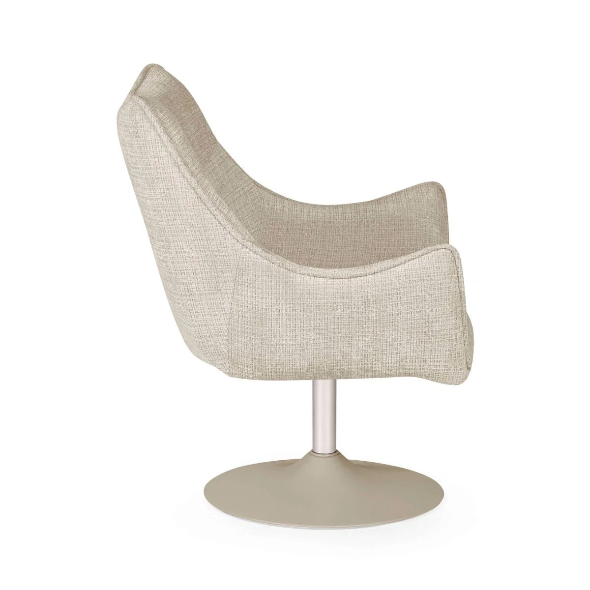 Caspian Upholstered Swivel Lounge Chair | Chenille