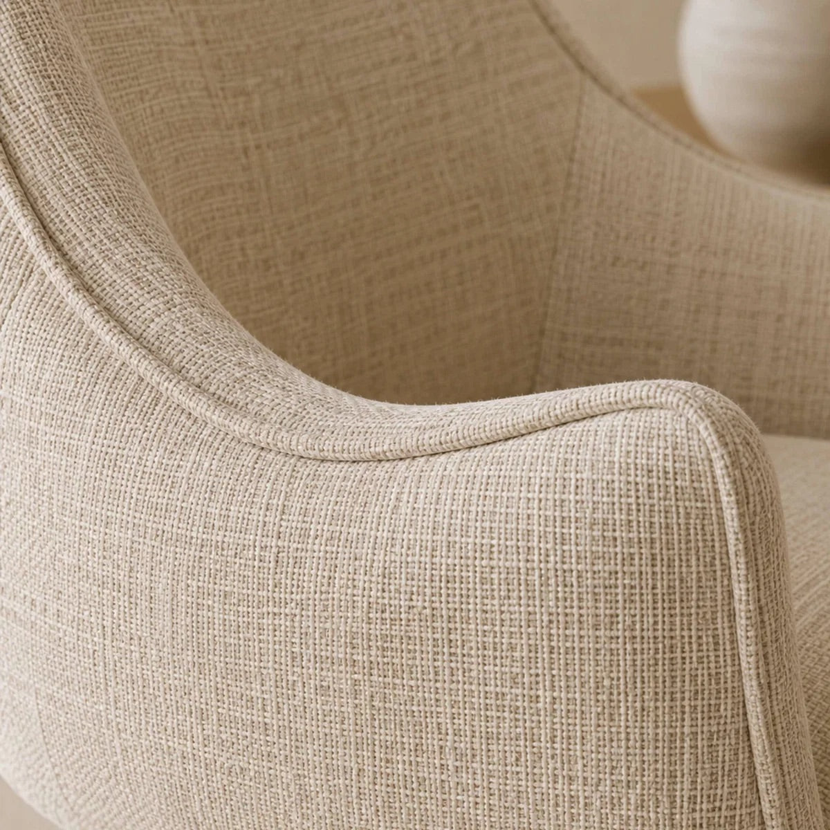 Caspian Upholstered Swivel Lounge Chair | Chenille