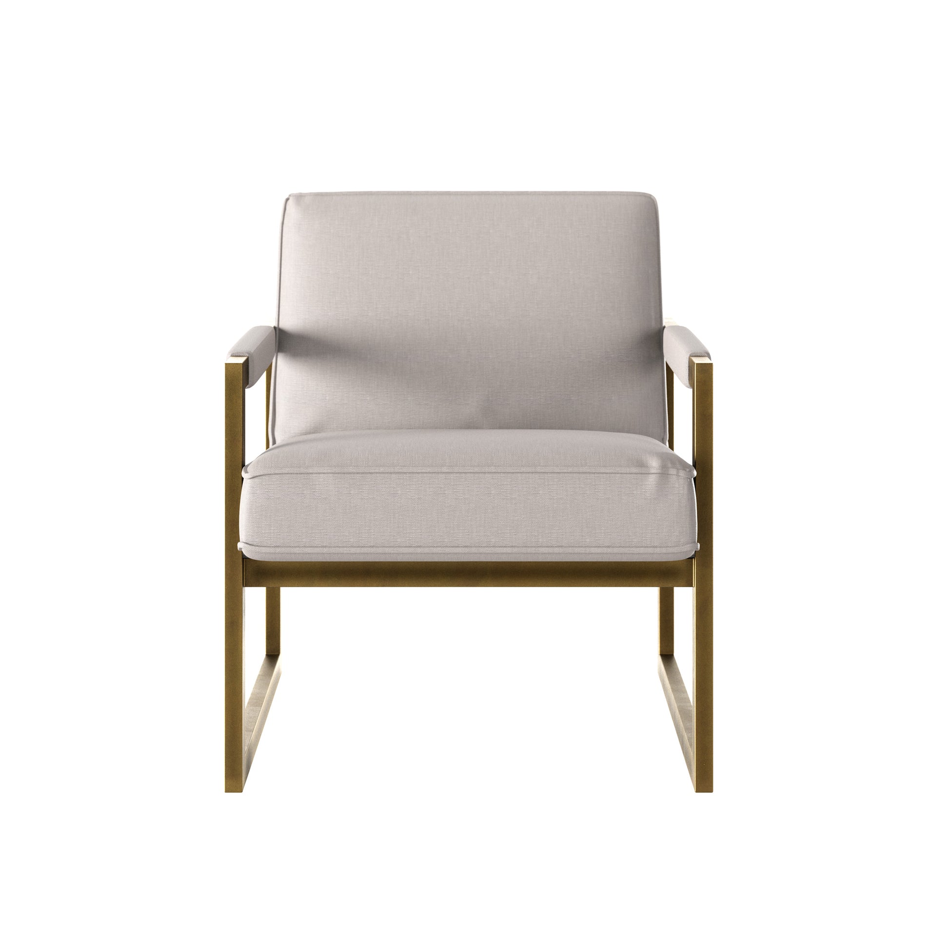 Shop the luxury Mickleton Club Chair by D.I. Designs, presented in chenille cream fabric and bronze-style frame. Shop online now at www.nobleandnook.co.uk