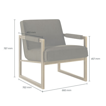 Shop the luxury Mickleton Club Chair by D.I. Designs, in luxurious olive chenille fabric and accented by a sleek, bronze-style frame. Shop online now at www.nobleandnook.co.uk