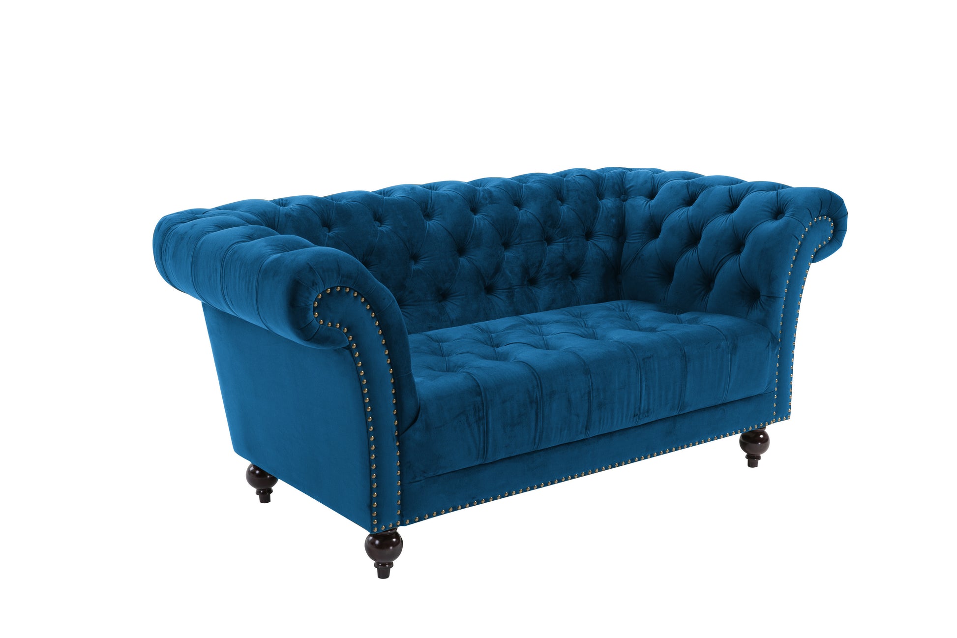 Shop the Chesterfield 2 Seater Sofa in Midnight Blue, combines a timeless charm with modern comfort, making it the perfect addition to any stylish living space. Shop online today at www.nobleandnook.co.uk
