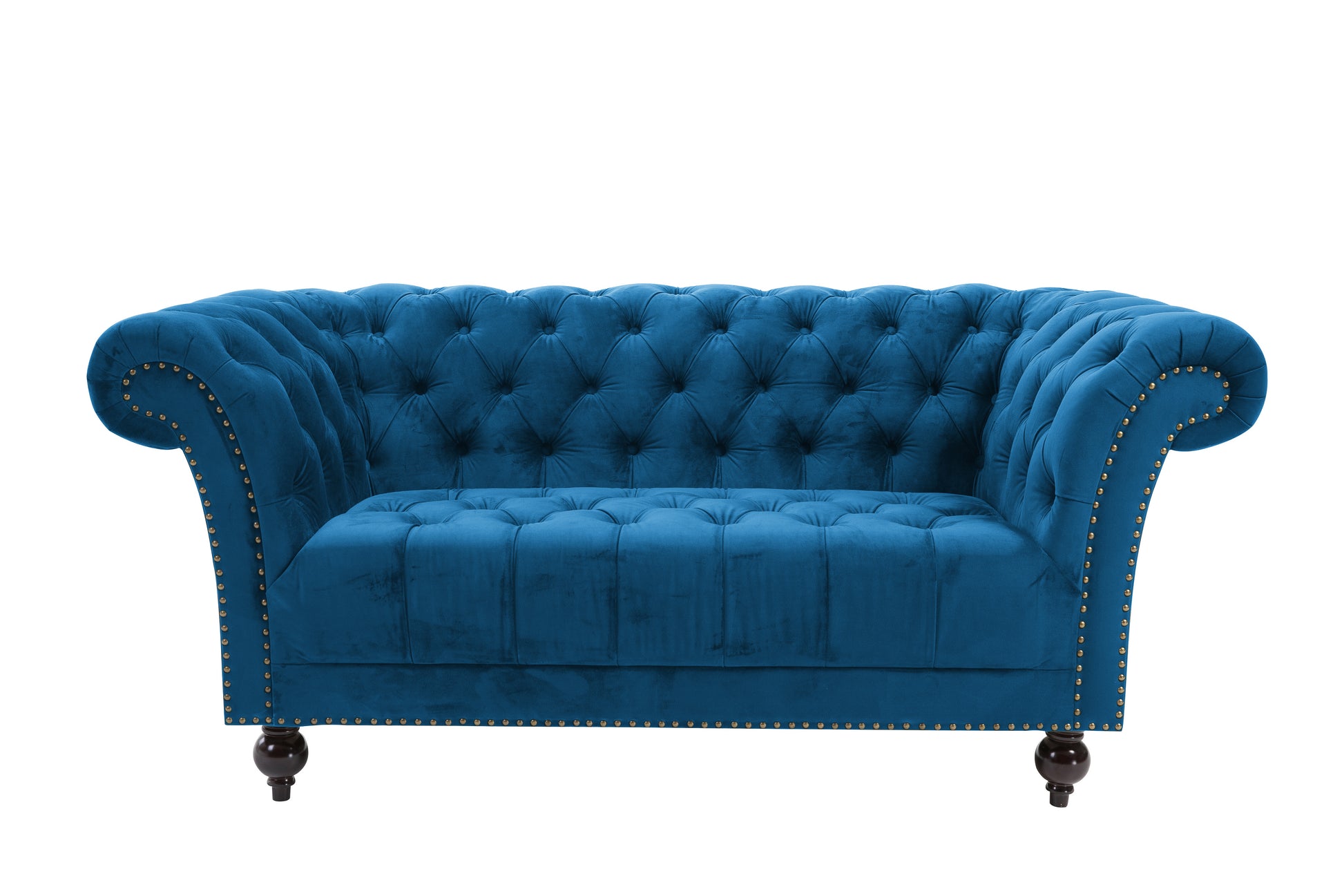 Shop the Chesterfield 2 Seater Sofa in Midnight Blue, combines a timeless charm with modern comfort, making it the perfect addition to any stylish living space. Shop online today at www.nobleandnook.co.uk