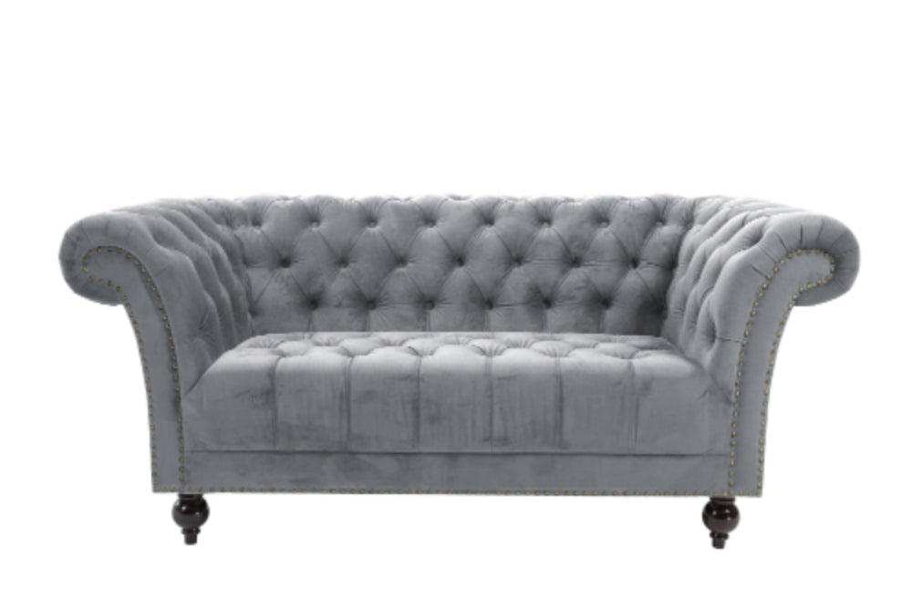 Elevate your living space with the Chesterfield 2-Seater Sofa, upholstered in velvet. Offering a blend of timeless elegance and modern comfort. Shop online today at www.nobleandnook.co.uk