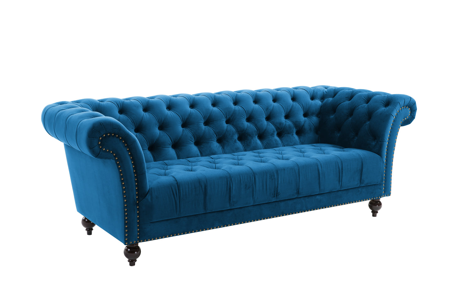 Shop the Chesterfield 3-Seater Sofa in Midnight Velvet featuring beautiful button detailing, gentle curves for a traditionally inspired style. Shop online today at www.nobleandnook.co.uk