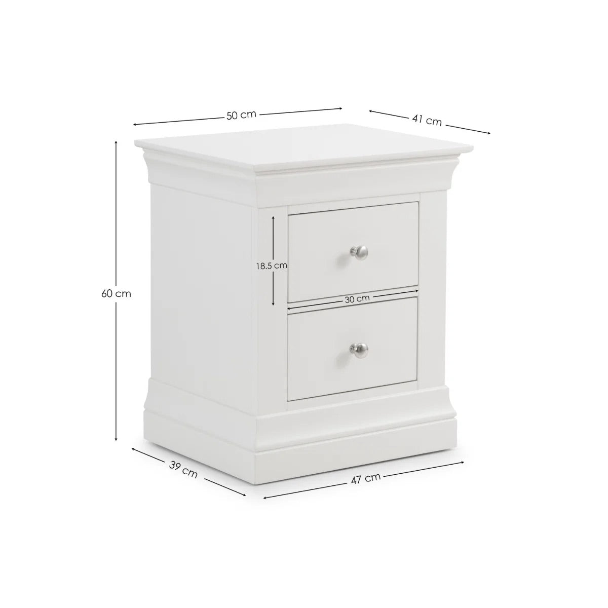 Clermont 2 Drawer Bedside