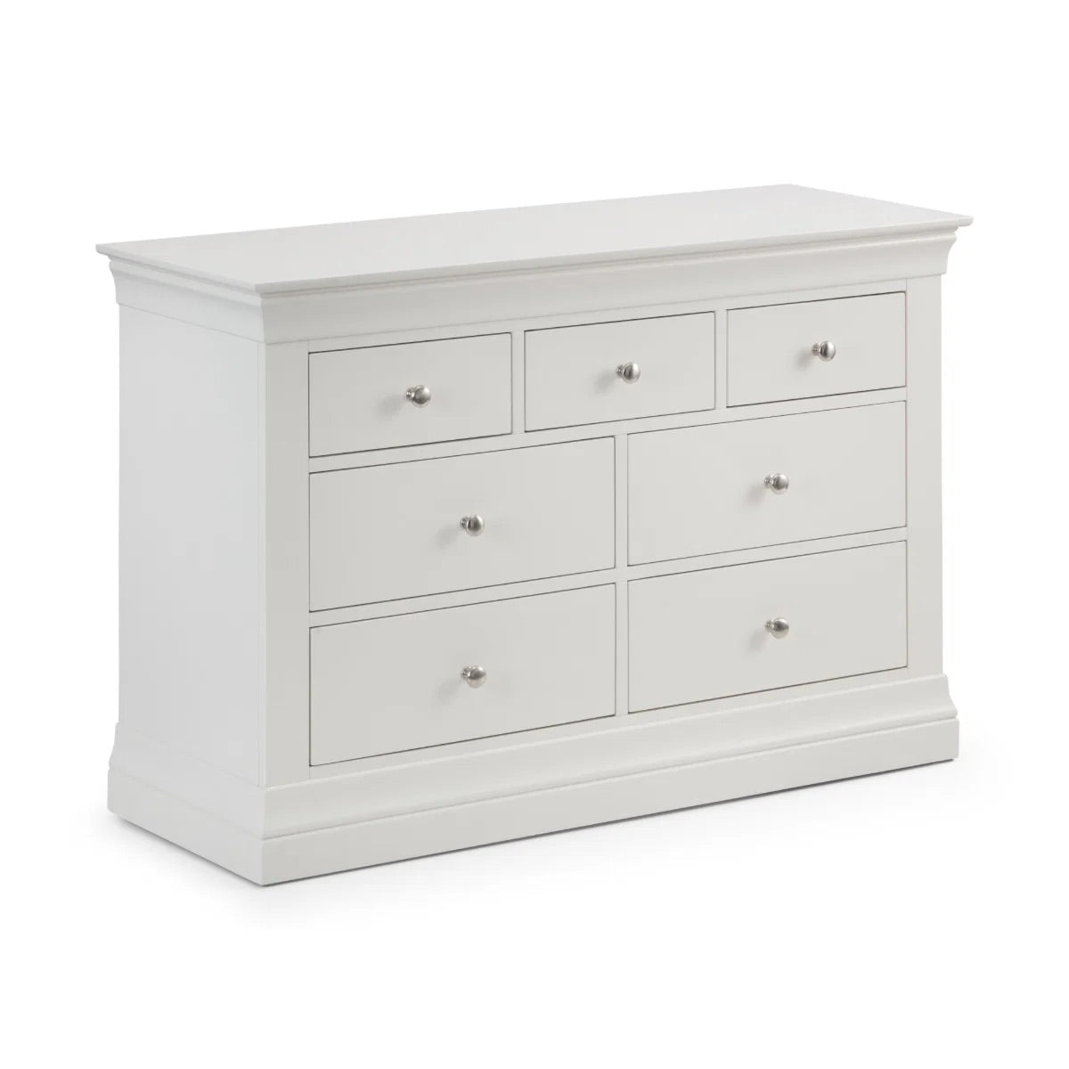 Clermont 4+3 Drawer Chest in White