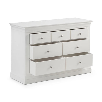 Clermont 4+3 Drawer Chest in White