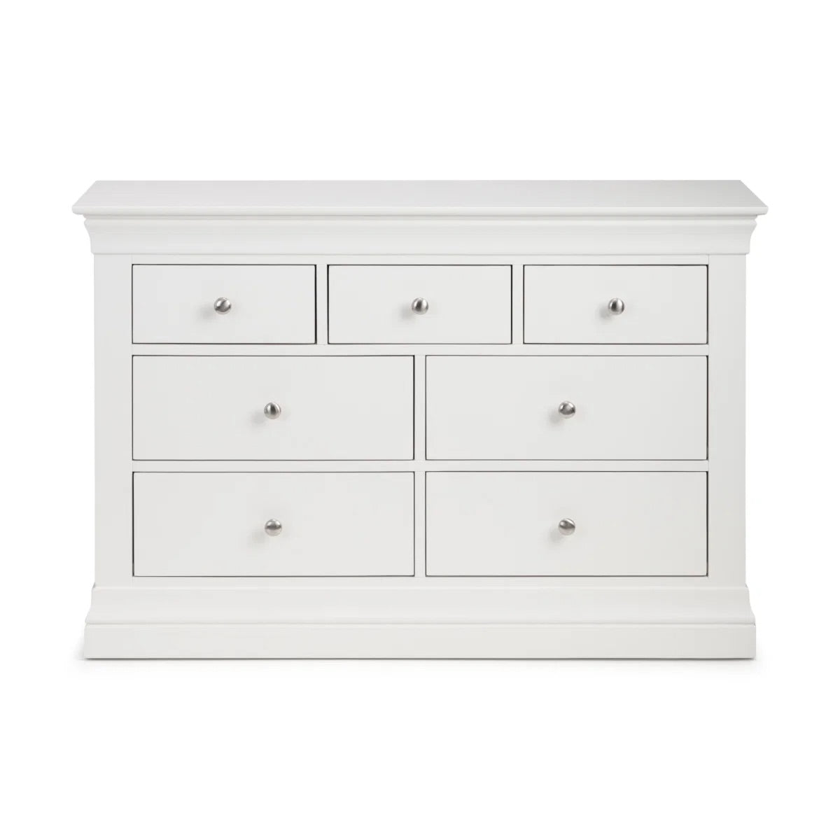 Clermont 4+3 Drawer Chest in White