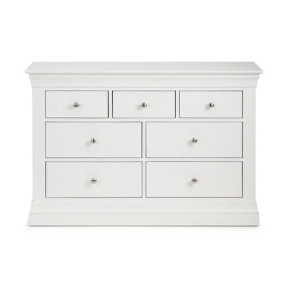 Clermont 4+3 Drawer Chest in White